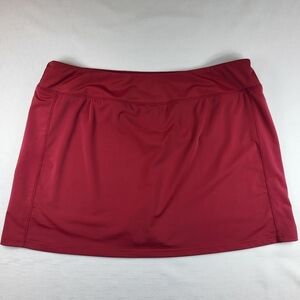 BlevonH Maroon Red SKORT Womens Size XXL Stretch Athletic Skirt with Shorts